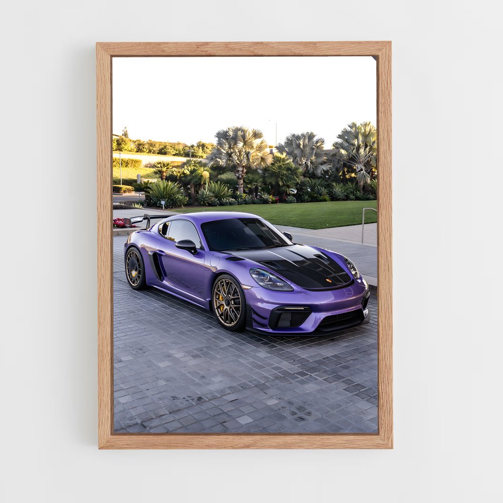 Poster Cayman Purple Dream – affiche Porsche (vue 4)